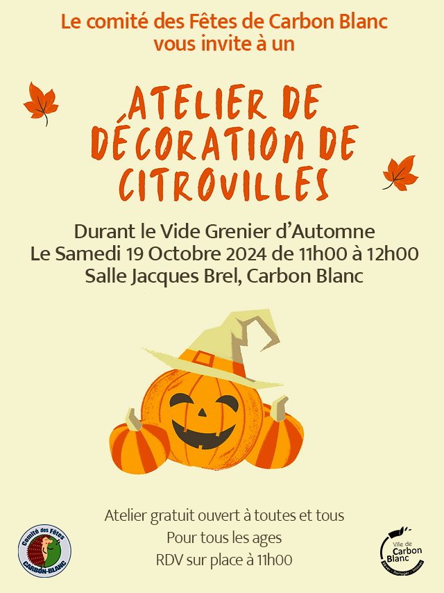 Atelier Décoration de Citrouilles